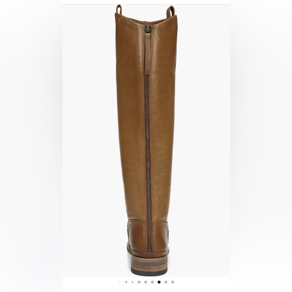 Franco Sarto Meyer Knee High Boot riding boots‎ brown leather 7 wide calf NWT - Picture 8 of 9